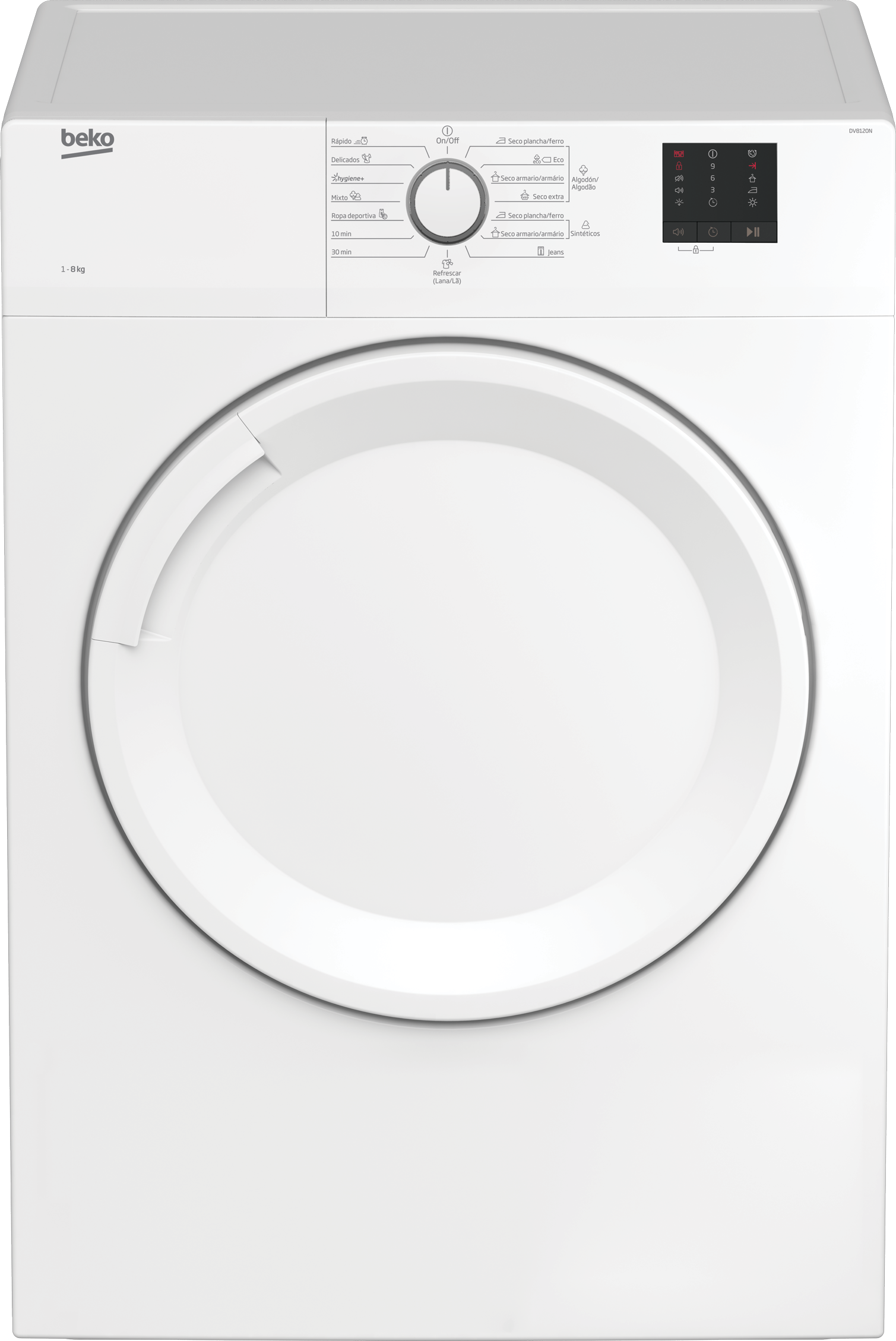 BEKO SECADORA DV8120N 8KG EVACUACION ELECTRON.(C)