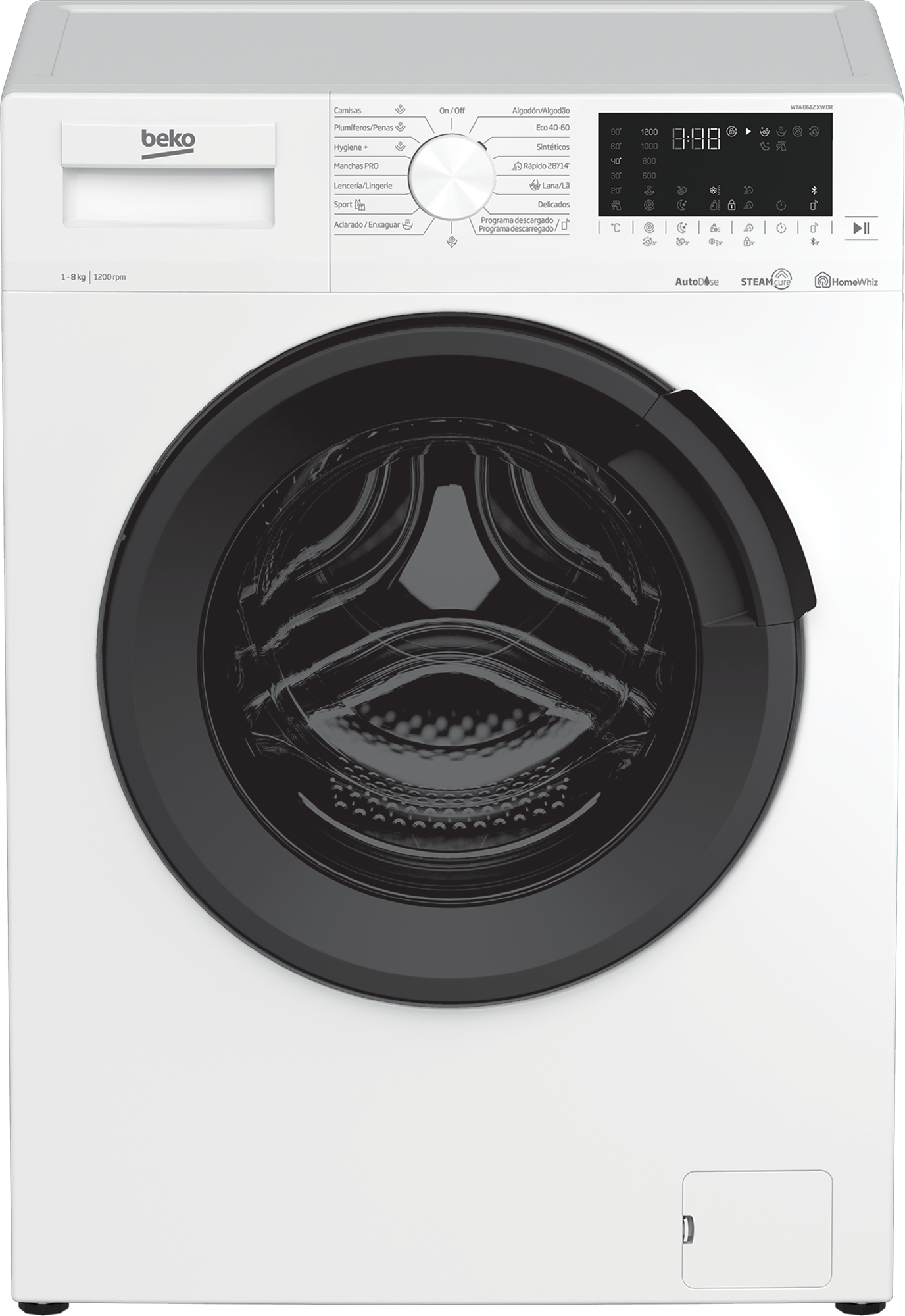 BEKO LAVADORA WTA8612XWDR C/F 8KG 1200rpm AUTODOSE
