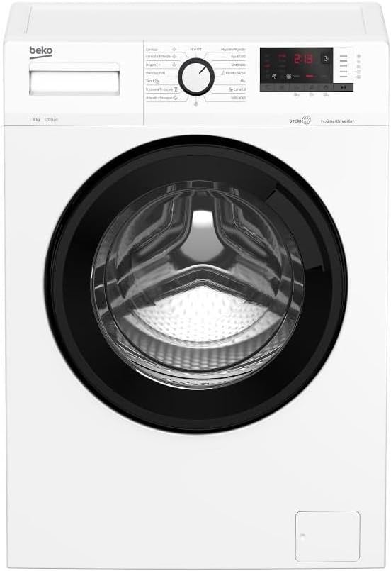 BEKO LAVADORA WRA8615XW 8Kg 1200rpm vapor INVER A