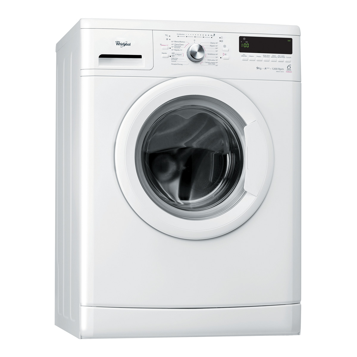 WHIRPOOL LAVADORA AW0C9253 9KG 1200RPM DISPLA A+++