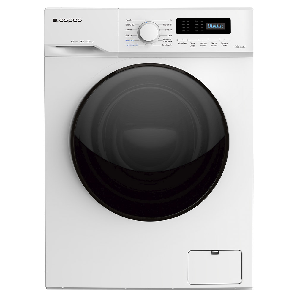 ASPES LAVADORA ALF4184I 8kg blanca 1400rpm vapor D