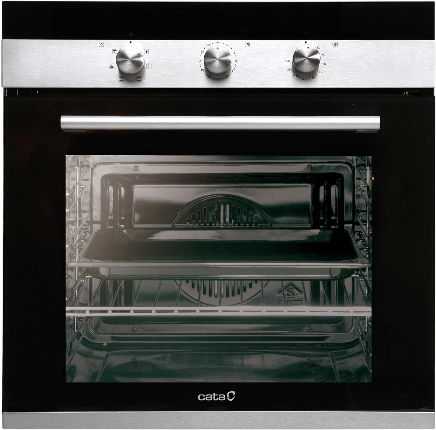 CATA HORNO CM760AS BK CRISTAL NEGRO FONDO 50cmREDU