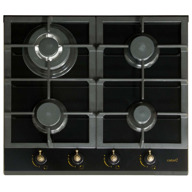 CATA ENCIMERA CRISTALGAS RCI631BK 4FUEG NEGRA RUST