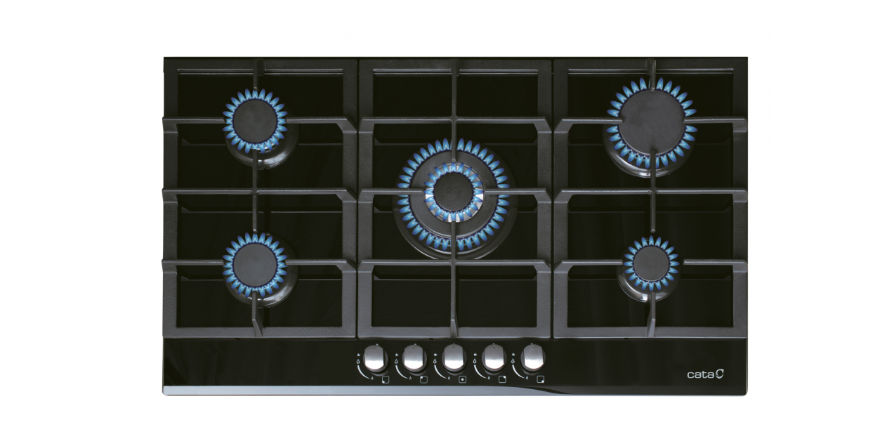 CATA ENCIMERA CRISTALGAS LCI941BK 5F 90CM