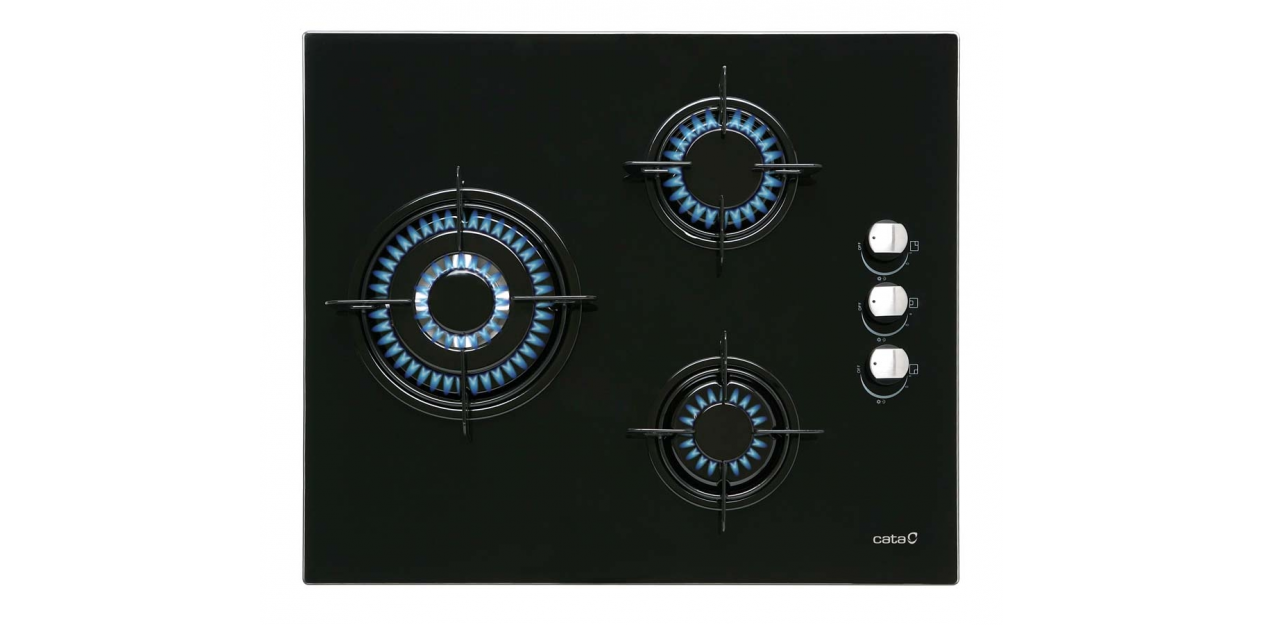 CATA ENCIMERA CIB6021BK  CRISTALGAS 3Fgos GAS BUTA