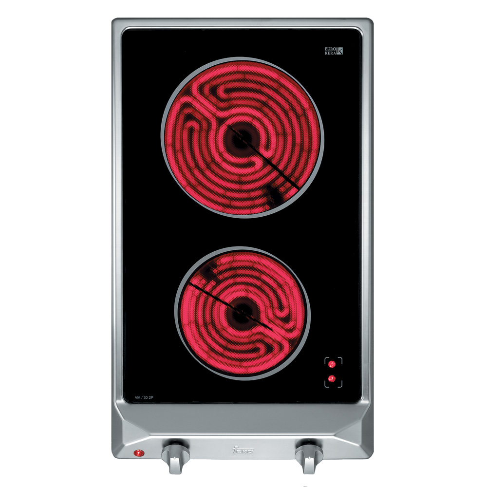 TEKA ENCIMERA VITRO VM30 2P 2FUEGOS INOX C/MANDOS