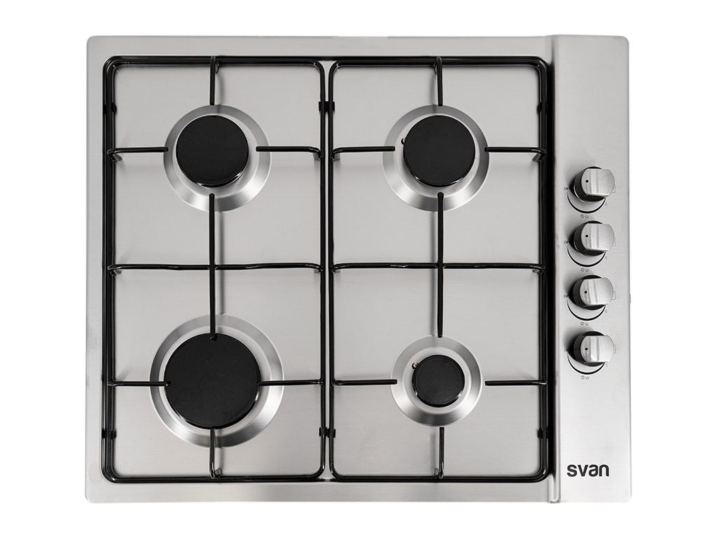 SVAN ENCIMERA SVE4B3 4Fuegos GAS butano INOX