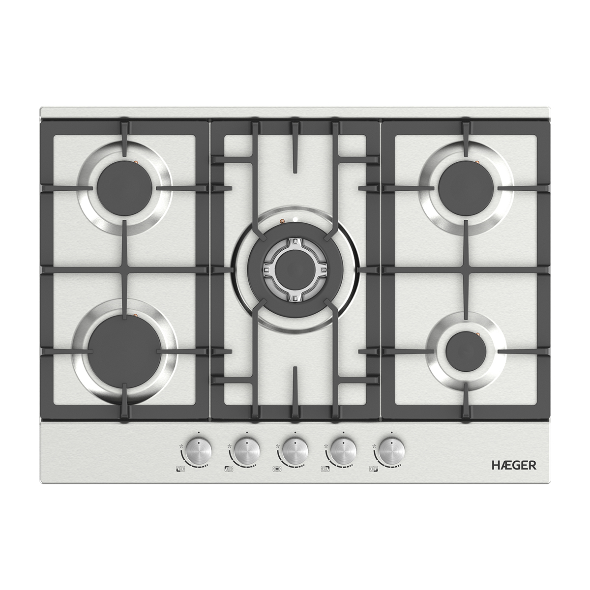 HAEGER ENCIMERA PG-5GI.003A 5GAS 70CM INOX WOK