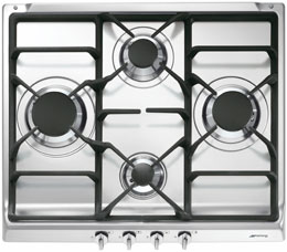 SMEG ENCIMERA SER60SGH3 gas 4f inox c/natural