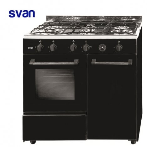 SVAN COCINA SVK9440GR RUSTICA NEGRA 4F HORNO + POR