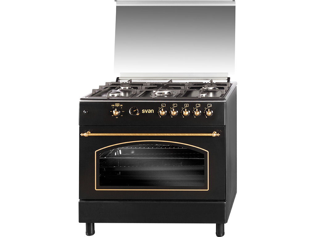 SVAN COCINA SVK9561FN rustica negra HORNO 90CM