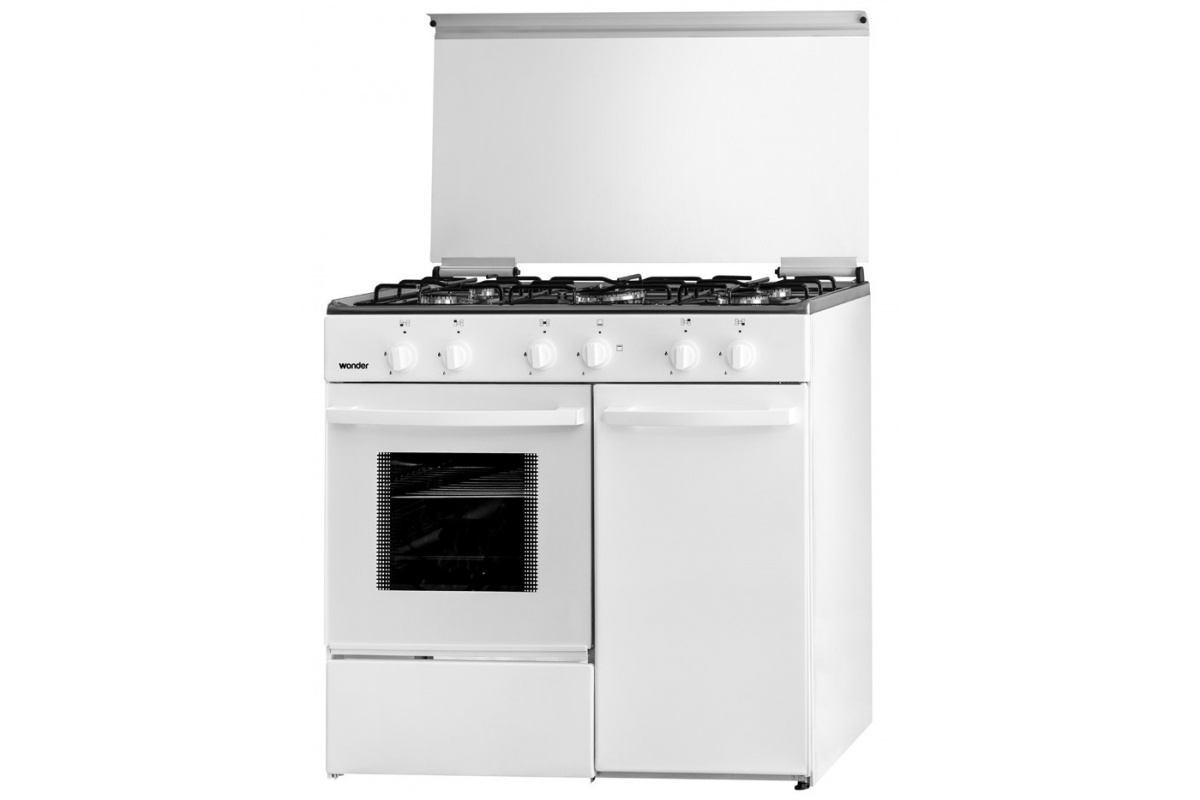 WONDER COCINA WDK9060B BLANCO 5F+PORT 90CM WOK