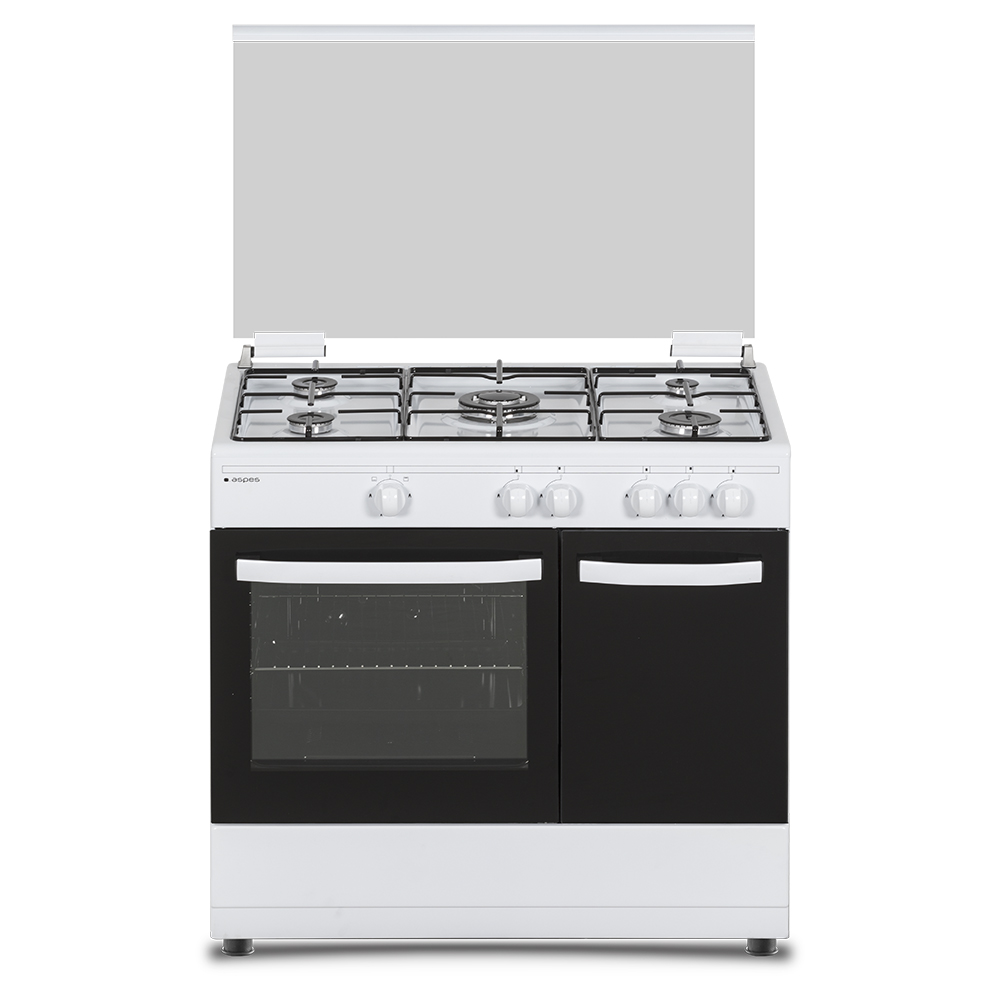 ASPES COCINA AKGW5900PB BLANCA 90CM 5F HOR+PortWOK