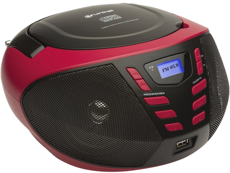 GRUNKEL RADIO-CD RCD14RN USB ROJO Y NEGRO