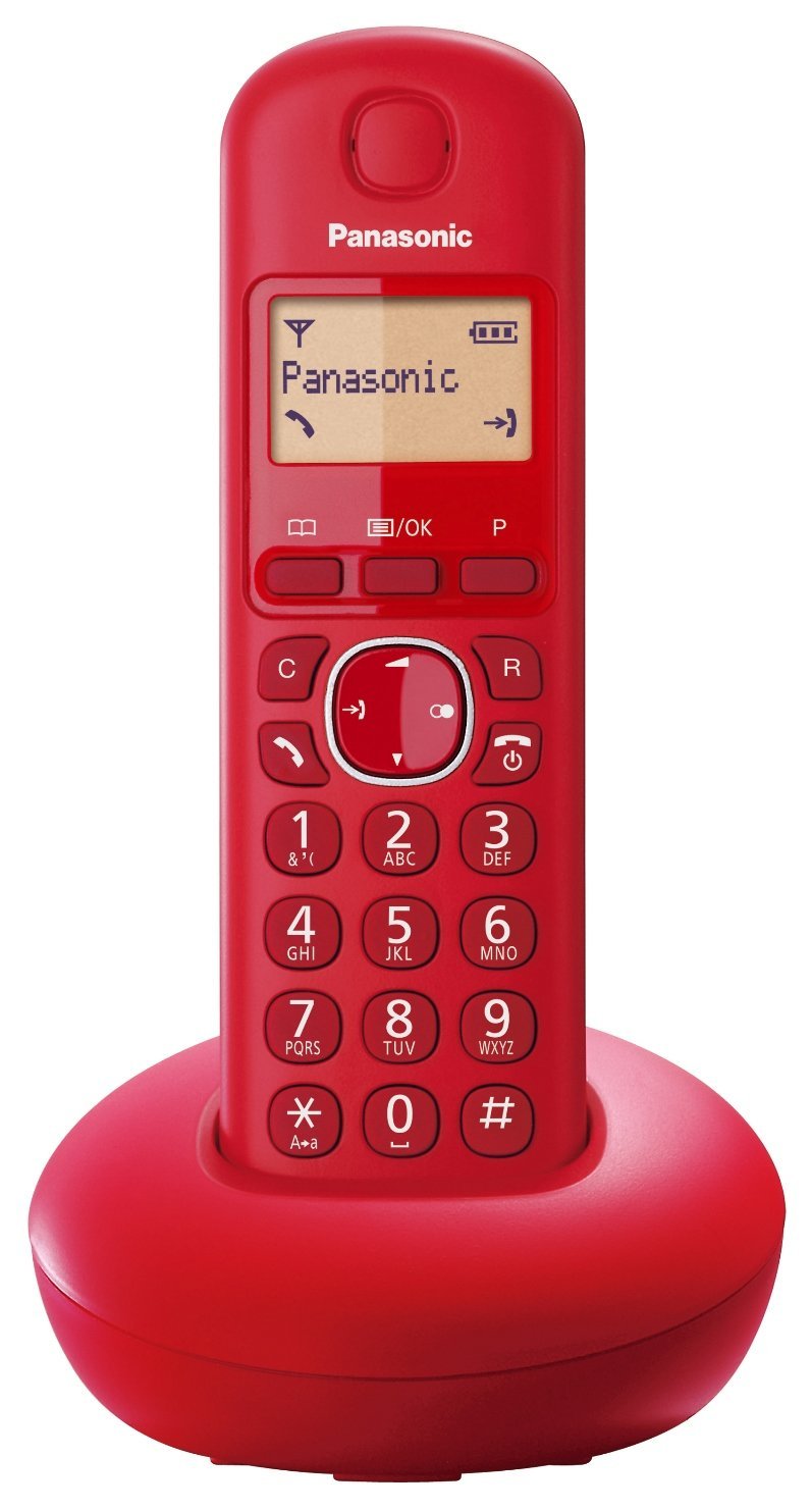 PANASONIC TELEFONO DEC KX-TGB210SPR ROJO BASICO