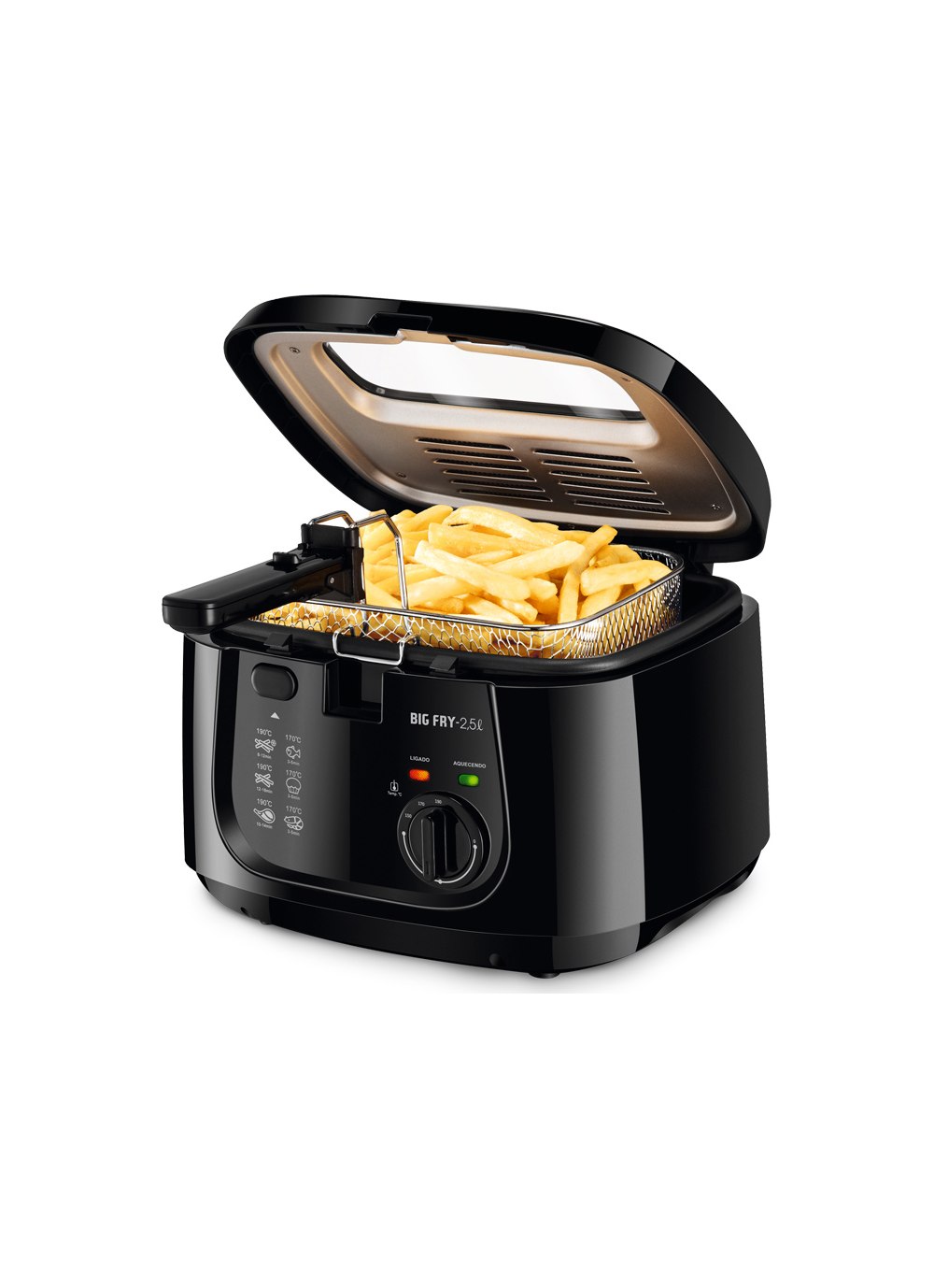 MONDIAL FREIDORA FT-07 BIG FRY 2.5L.1800W CON TAPA