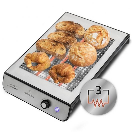 CECOTEC TOSTADOR Turbo EasyToast Inox Plano08004
