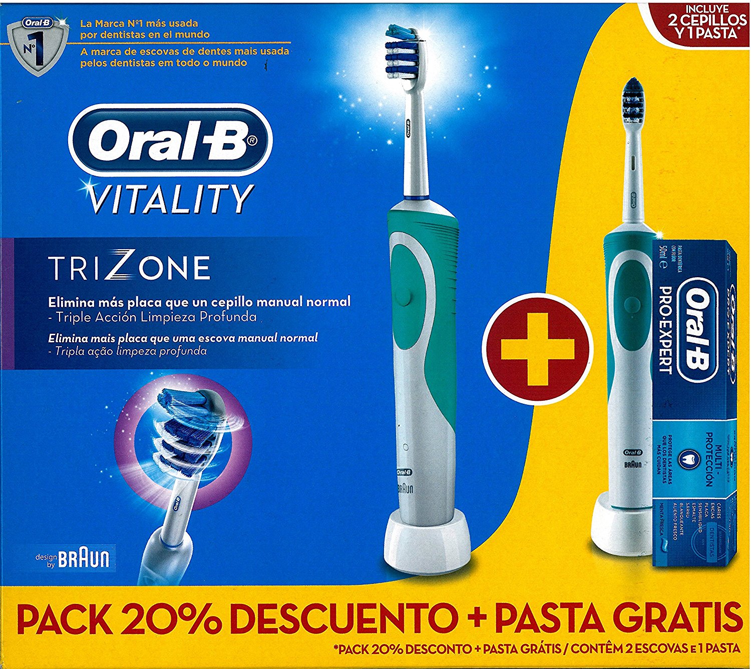 BRAUN CEPILLO DENTAL DUO VITALITY TRIZONE