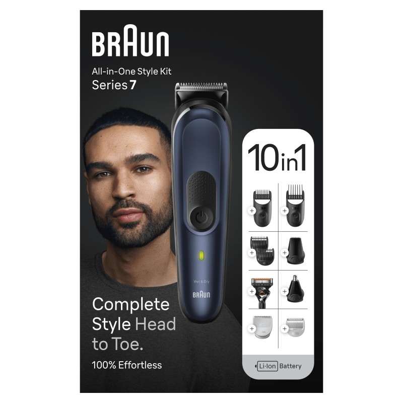 BRAUN CORTAPELO MGK7421 10 EN 1 AZUL