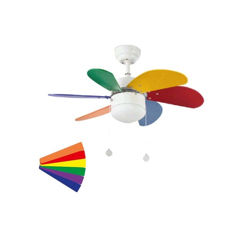 BASTILIPO VENTILADOR TECHO CALELLA COLORES 75CM