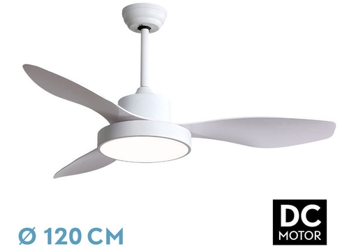 ABRILA VENT.TECHO DC HAYATE 48W 3ASPAS BLANCO/HAY