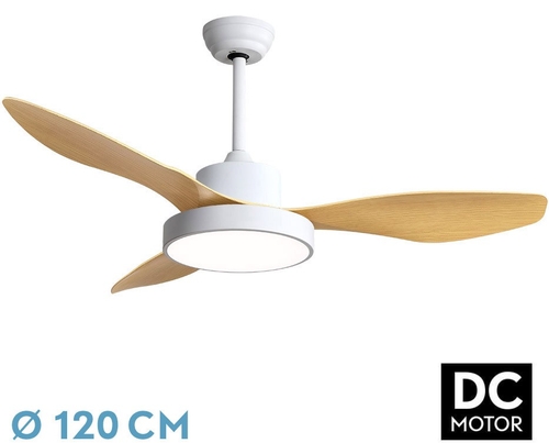 ABRILA VENT.TECHO DC HAYATE 48W 3ASPAS MARRON