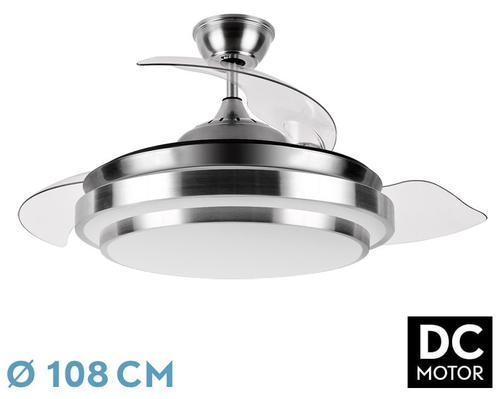 ABRILA VENT.TECHO DC IBE 72W 3ASPAS RETRACTIL NIQ