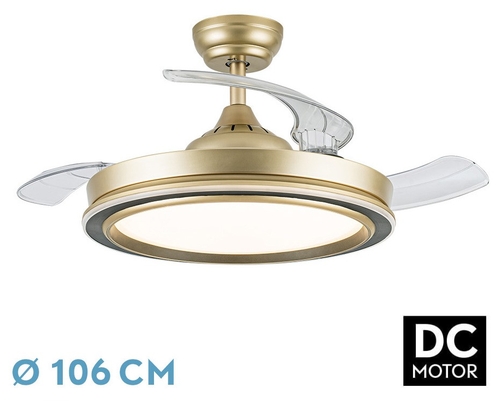 ABRILA VENT.TECHO DC PICOLO 72W 3ASPAS RETRACTIL