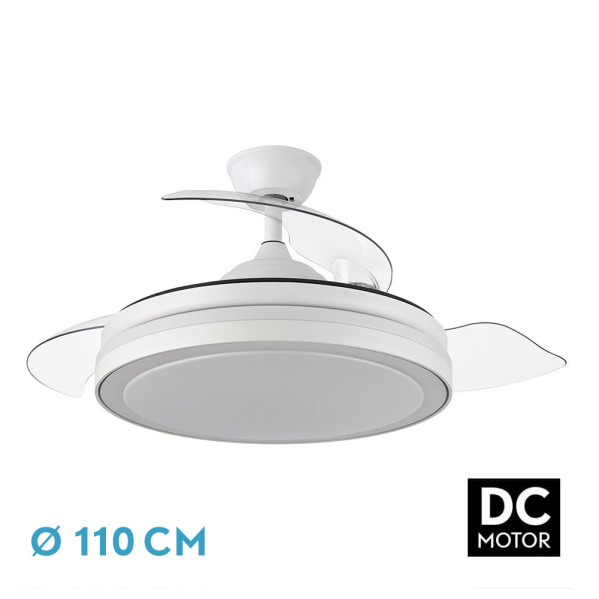 ABRILA VENT TECHO DC ESPARTA 72w retrac 107cm blan