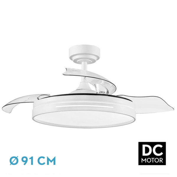 ABRILA VENT TECHO DC MICENAS blanco 91cm 48W