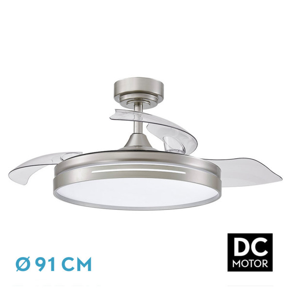 ABRILA VENT TECHO DC MICENAS 91cm niquel 48w