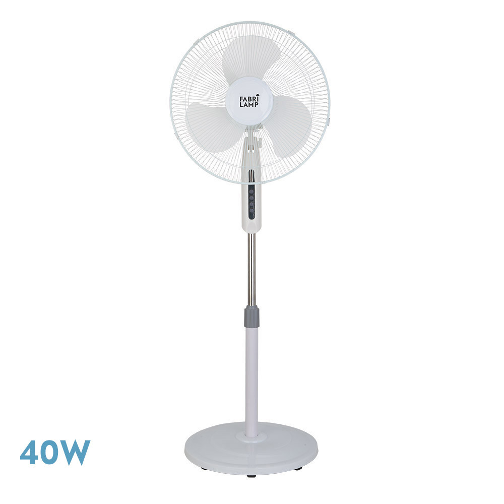 ABRILA VENTILADOR PIE ETESIO blanco 3vel40w 3aspas