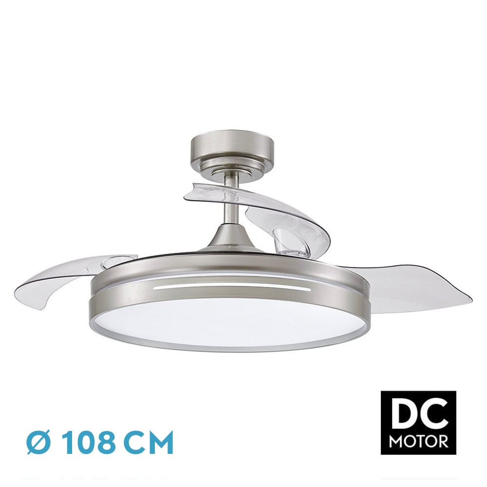 ABRILA VENT TECHO DC MICENAS Niquel 108cm 72w