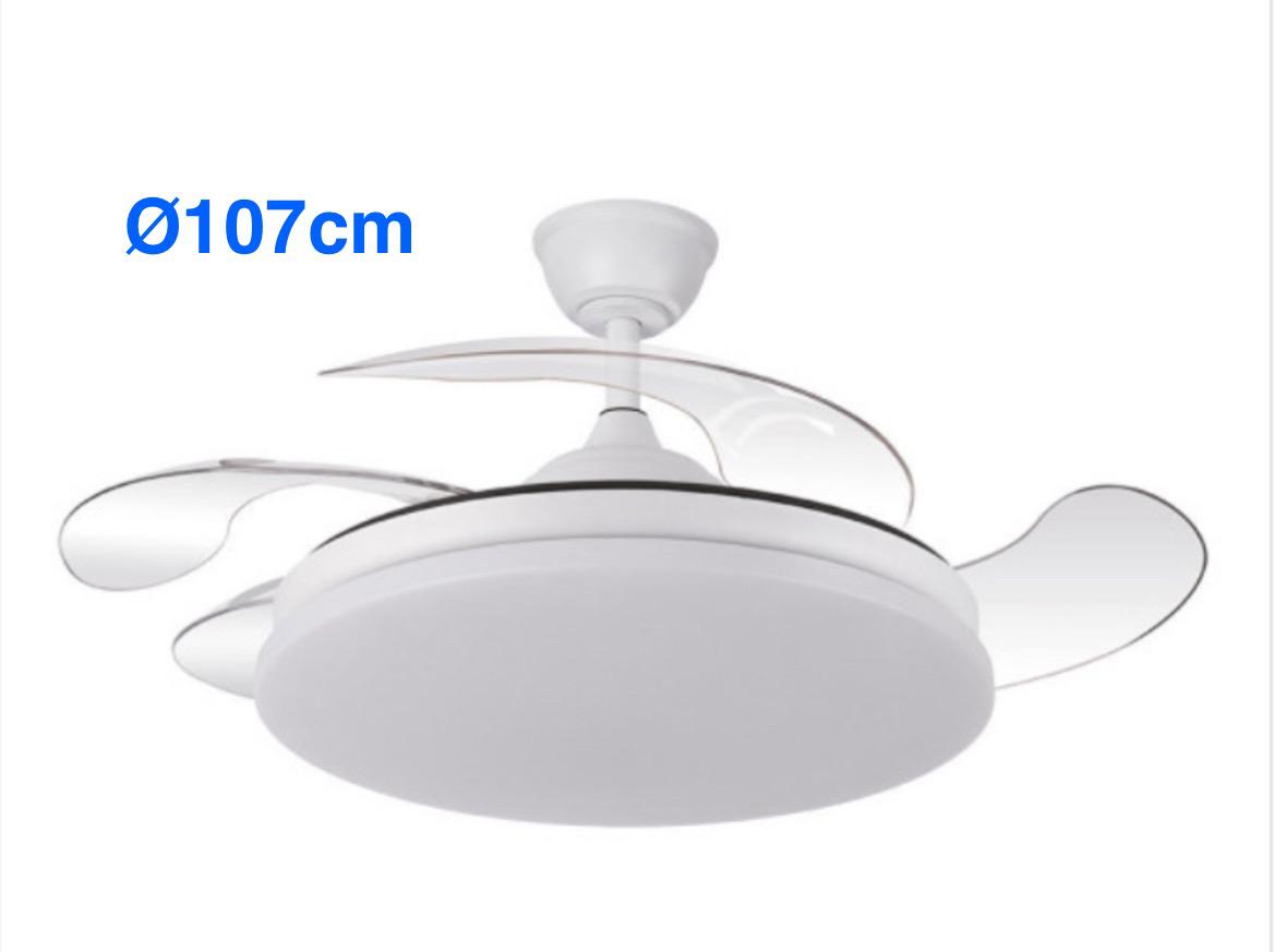 ED VENTILADOR TECHO RETRACTIL DIRECTO BLANCO 107cm